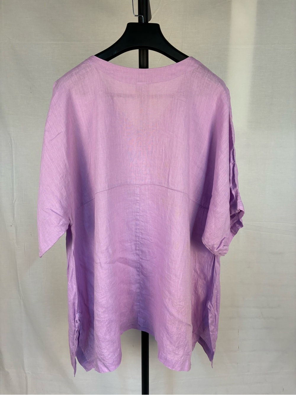 Match Point 100% Linen Lavender Tunic Top XL - Picture 4 of 8